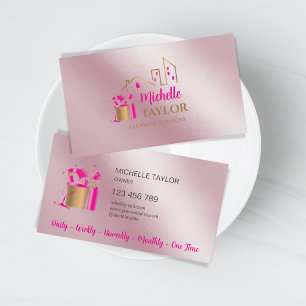 Tarjeta De Visita Servicios Profesionales de Limpieza de Casa y Ofic