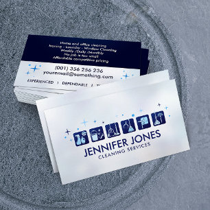 Tarjeta De Visita Servicios Profesionales de Limpieza de Casas