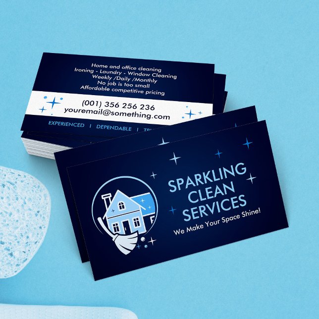 Tarjeta De Visita Servicios Profesionales de Limpieza de Casas (Subido por el creador)