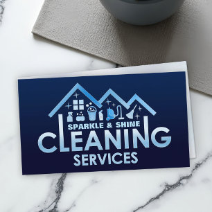 Tarjeta De Visita Servicios Profesionales de Limpieza de Casas