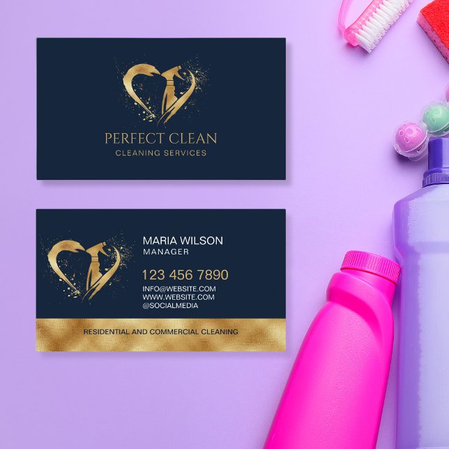 Tarjeta De Visita Servicios profesionales de limpieza de casas de po (Subido por el creador)