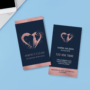 Tarjeta De Visita Servicios Profesionales de Limpieza de Hogares por