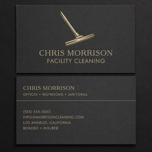 Tarjeta De Visita Servicios Profesionales de Limpieza de Instalacion