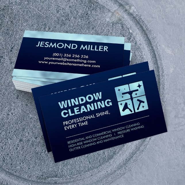 Tarjeta De Visita Servicios Profesionales de Limpieza de Ventanas (Subido por el creador)