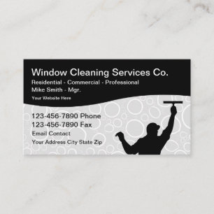 Tarjeta De Visita Servicios profesionales de limpieza de ventanas