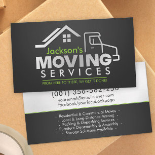 Tarjeta De Visita Servicios Profesionales de Mudanza - Reubicación