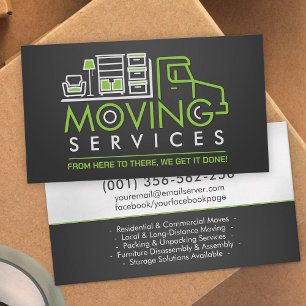 Tarjeta De Visita Servicios Profesionales de Mudanza - Reubicación