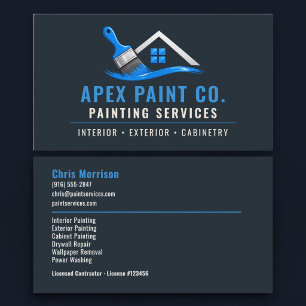 Tarjeta De Visita Servicios Profesionales de Pintura de Casas