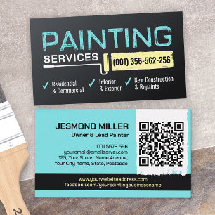 Tarjeta De Visita Servicios Profesionales de Pintura - Pintor de Cas