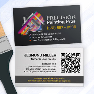 Tarjeta De Visita Servicios Profesionales de Pintura - Pintor de Cas