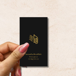 Tarjeta De Visita Servicios profesionales de planchado Black Gold El