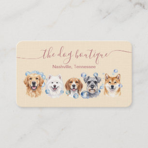Tarjeta De Visita Servicios Profesionales de Salón de Mascotas y Pel