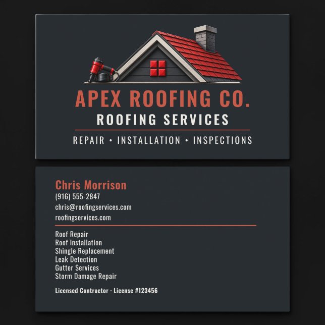 Tarjeta De Visita Servicios Profesionales de Techado (Subido por el creador)