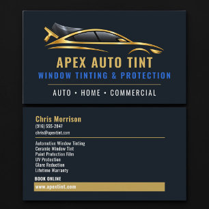 Tarjeta De Visita Servicios Profesionales de Tintado de Ventanas de 