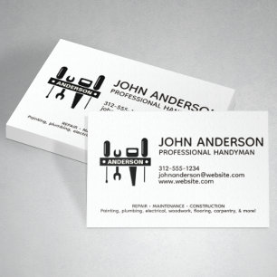 Tarjeta De Visita Servicios profesionales modernos de Handyman