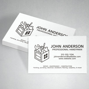 Tarjeta De Visita Servicios profesionales modernos de Handyman