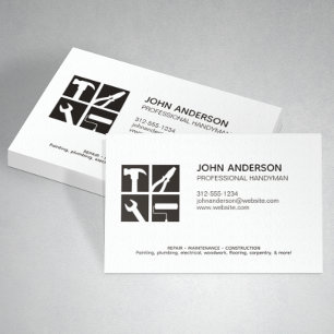 Tarjeta De Visita Servicios profesionales modernos de Handyman