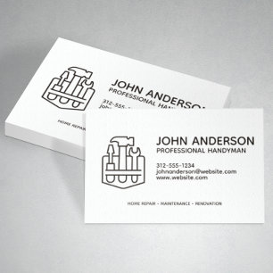 Tarjeta De Visita Servicios profesionales modernos de Handyman
