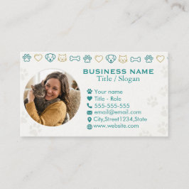 Tarjeta De Visita Servicios Profesionales para Mascotas Foto Persona