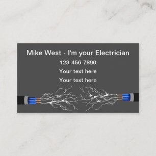 Tarjeta De Visita Servicios sencillos de electricidad