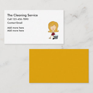 Tarjeta De Visita Servicios sencillos de limpieza de casas