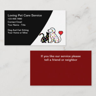 Tarjeta De Visita Servicios Trendy De Perro Y Cat Sitters