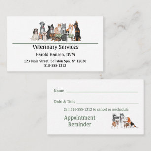 Tarjeta De Visita Servicios veterinarios o Mascotas