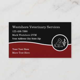 Tarjeta De Visita Servicios veterinarios Tema veterinario
