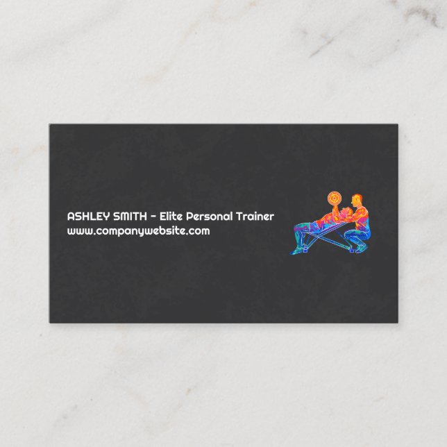 Tarjeta De Visita Sesión de entrenamiento | Fitness (Anverso)