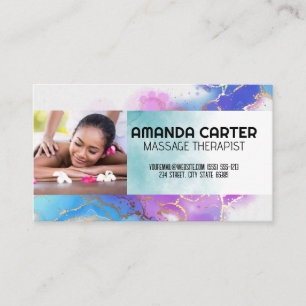 Tarjeta De Visita Sesión de masaje   Acuarela