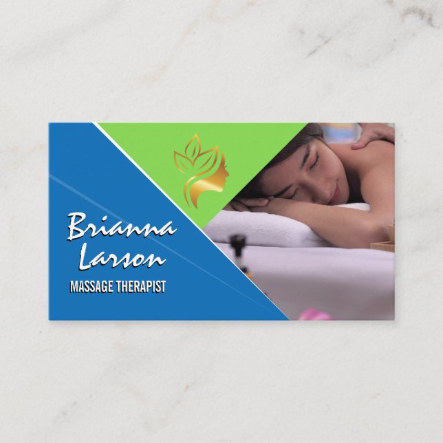Tarjeta De Visita Sesión de masaje | Frotación de espalda | Spa de d (Anverso)