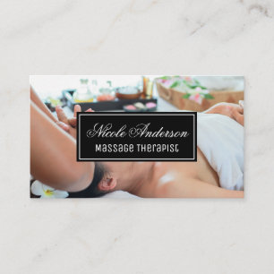 Tarjeta De Visita Sesión de Terapia de Masaje   Spa