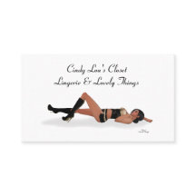 Sexy Brunette Pinup Chica Sleeping Business Cards