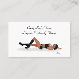 Tarjeta De Visita Sexy Brunette Pinup Chica Sleeping Business Cards