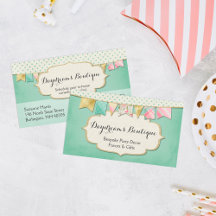 Shabby Chic Boutique Bunting en rosa, menta y oro