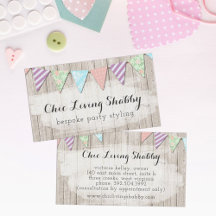 Shabby Chic Country Bunting en madera rústica pint
