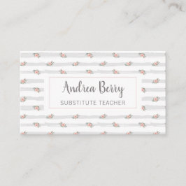 Tarjeta De Visita Shabby Chic Floral Profesional