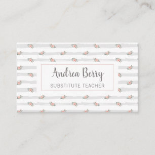 Tarjeta De Visita Shabby Chic Floral Profesional