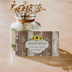 Tarjeta De Visita Shabby Grunge Sunflower