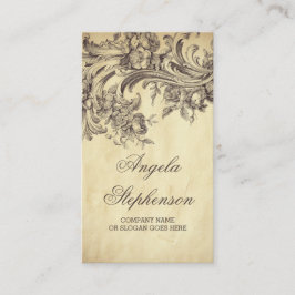 Tarjeta De Visita Shabby Vintage Florece Moda y elegante