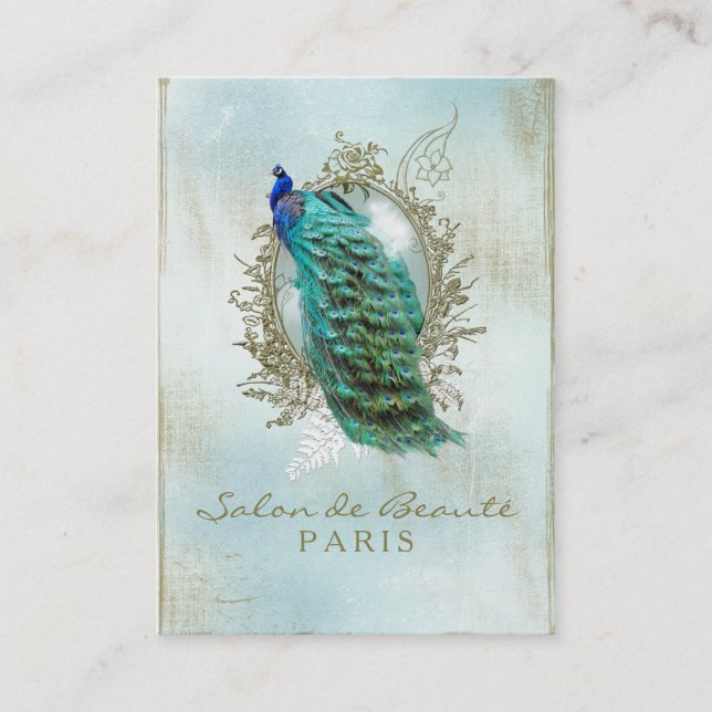 Tarjeta De Visita Shaboise Turquis Peacock (Anverso)