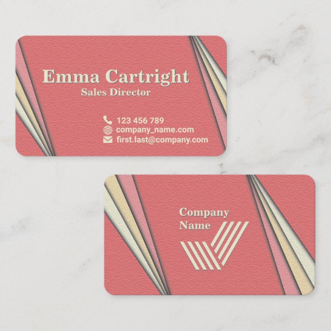 Tarjeta de visita Shadowline moderna (Anverso / Reverso)