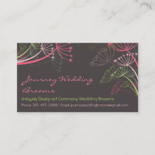 Tarjeta De Visita SHAKTI_Pink Sweet Dandelions Flower Gracias Busi