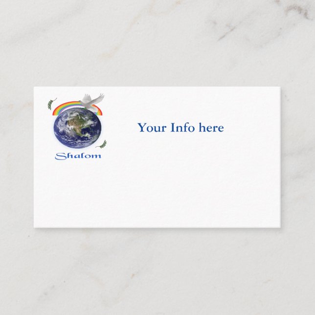 Tarjeta De Visita shalom (Anverso)