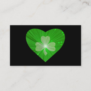 Tarjeta De Visita Shamrock Heart business card negro