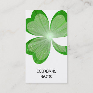 Tarjeta De Visita Shamrock Large White business card