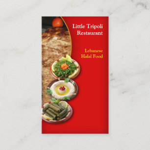 Tarjeta de visita Shawarma para Oriente Medio