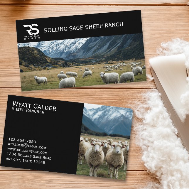 Tarjeta De Visita Sheep Ranching – Livestock, Wool Production (Subido por el creador)