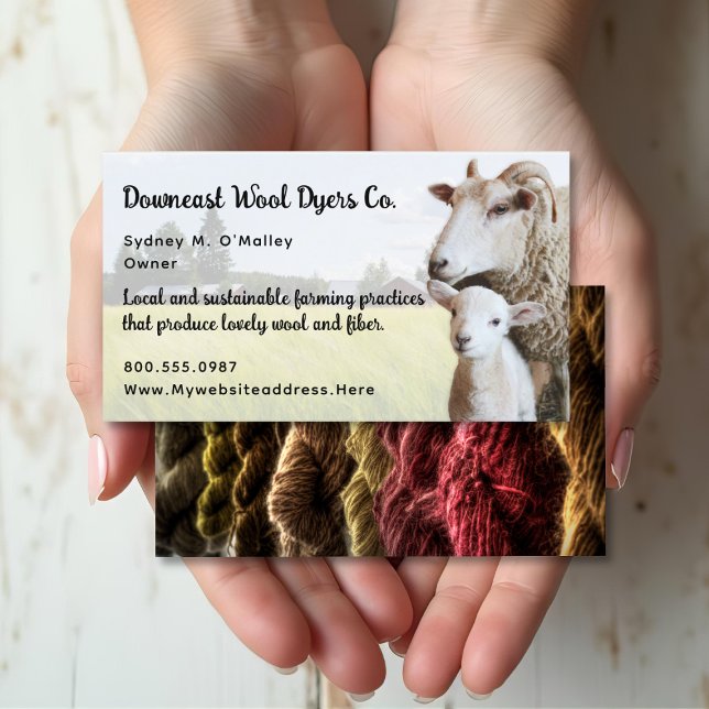Tarjeta De Visita Sheep Wool Knitting Fiber Company (Subido por el creador)