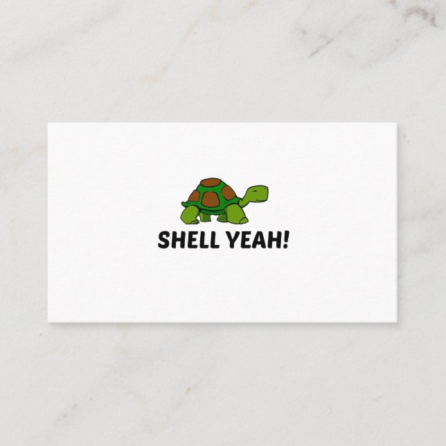 TARJETA DE VISITA SHELL YEAH TURTLE (Anverso)